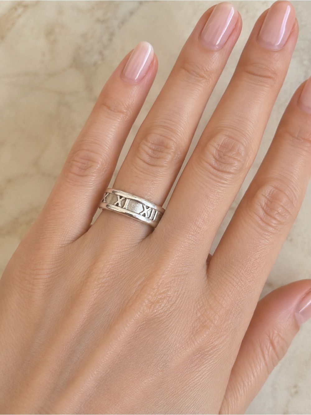 Tiffany & Co. Atlas Ring 925 Sterling Silver